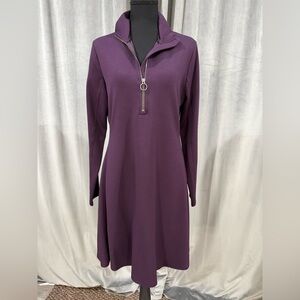 Athleta Deep Purple Long Sleeve Dress